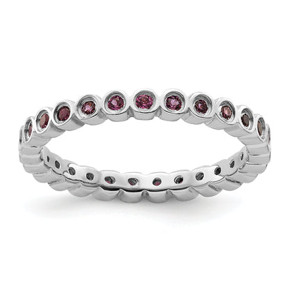 Sterlingsilber Stapelbar Expressions Rhodolith Granat Ring