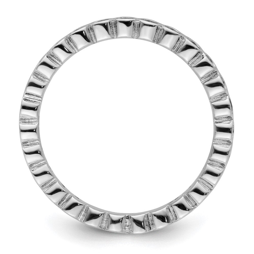 Sterlingsilber Stapelbar Expressions Erzeugt Rubin Ring