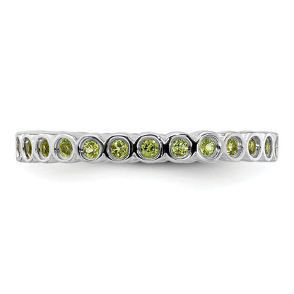 Sterlingsilber Stapelbar Expressions Peridot Ring