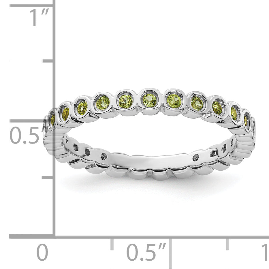 Sterlingsilber Stapelbar Expressions Peridot Ring