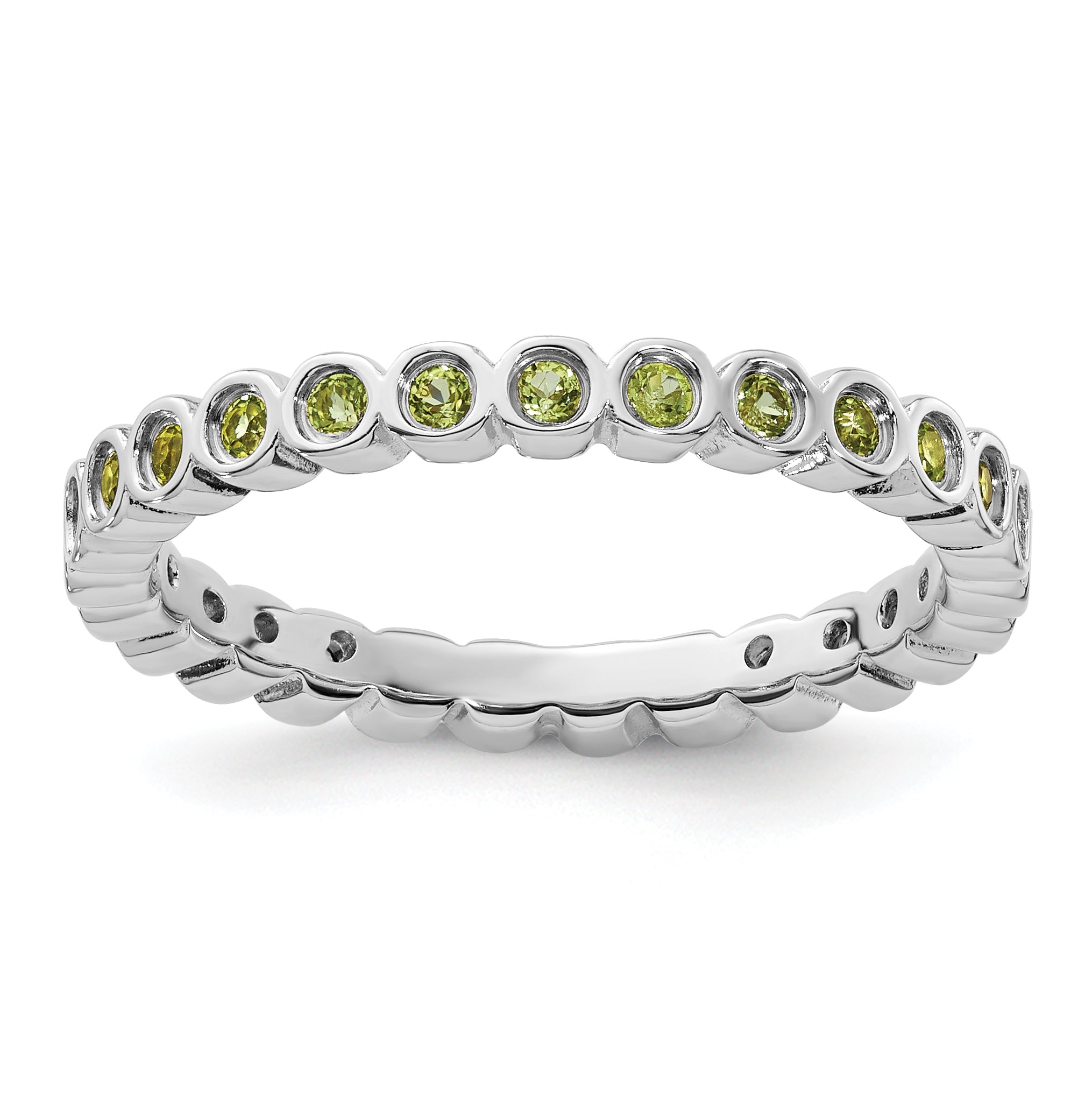 Sterlingsilber Stapelbar Expressions Peridot Ring