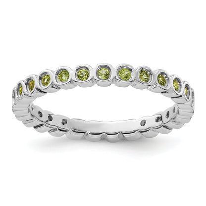Sterlingsilber Stapelbar Expressions Peridot Ring