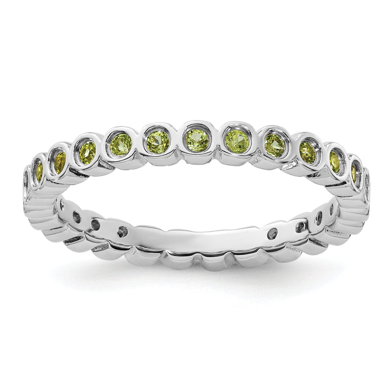 Sterlingsilber Stapelbar Expressions Peridot Ring