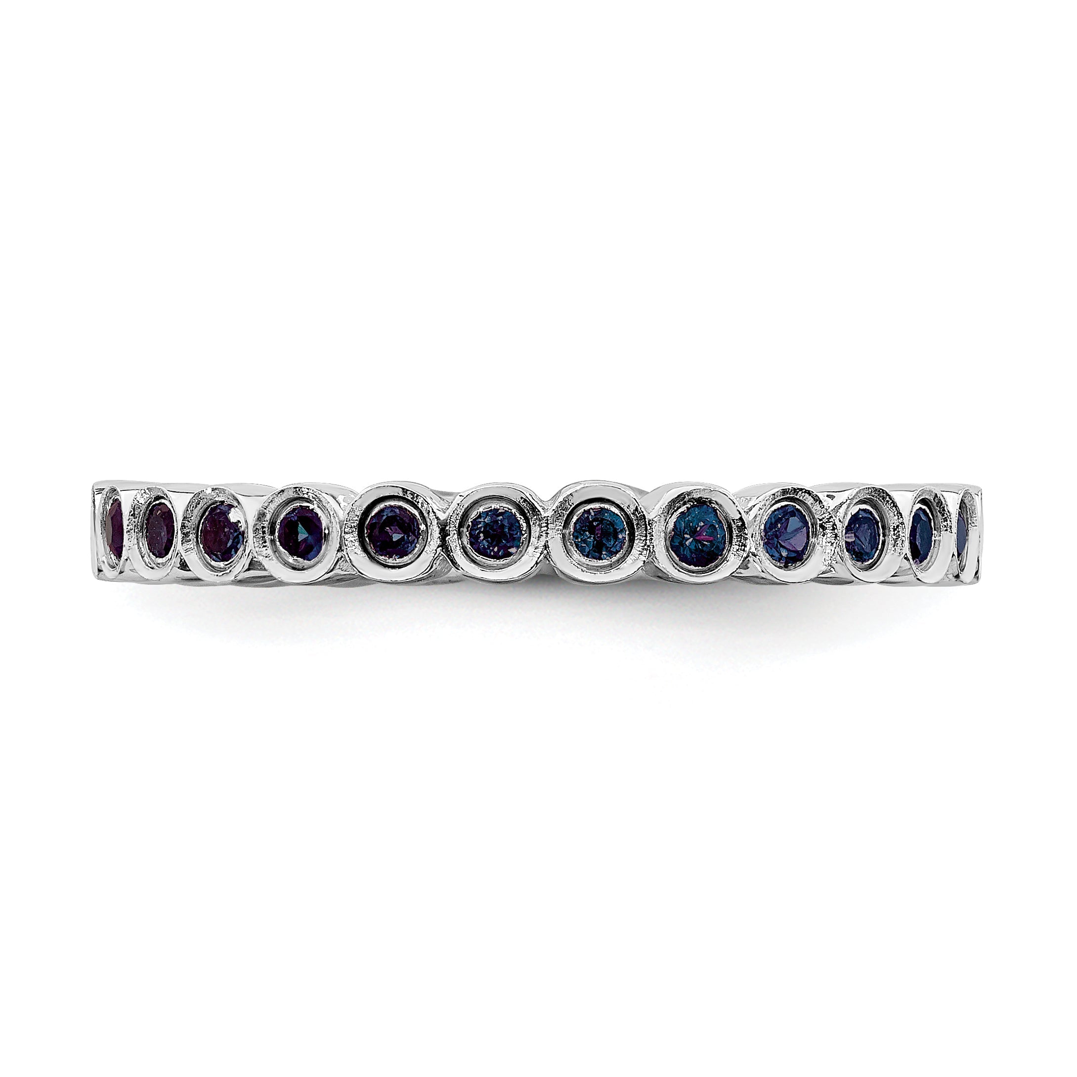 Sterlingsilber Stapelbar Expressions Erzeugt Saphir Ring