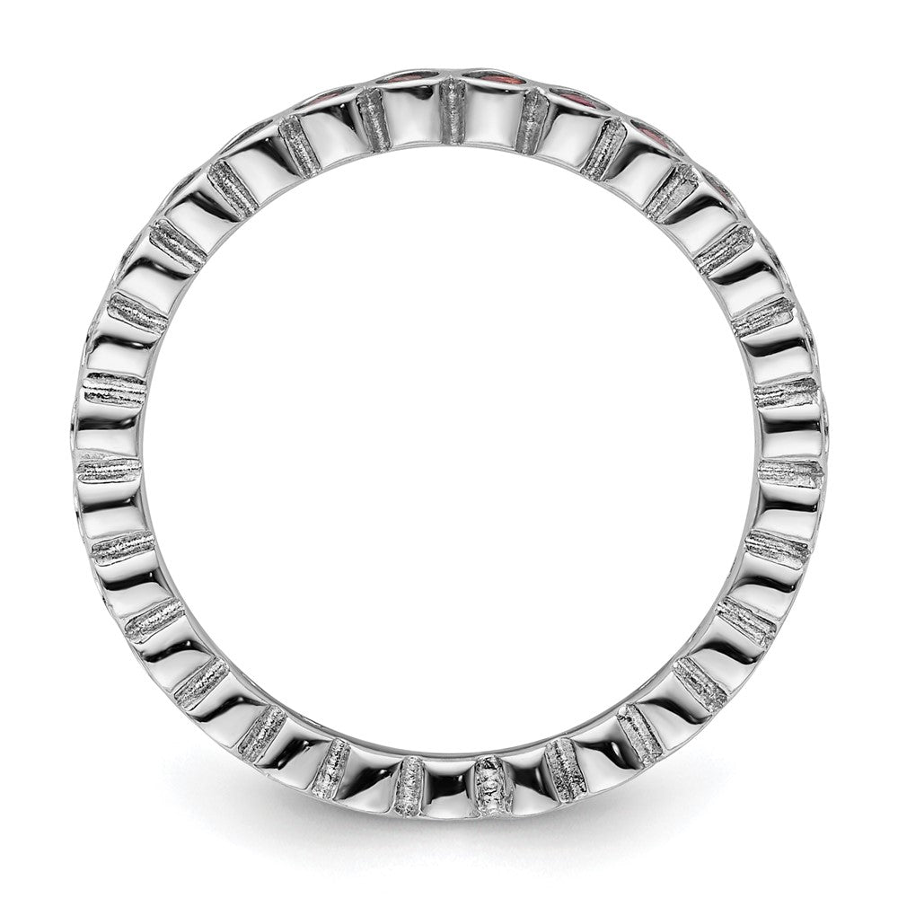 Sterlingsilber Stapelbar Expressions Rosa Turmalin Ring