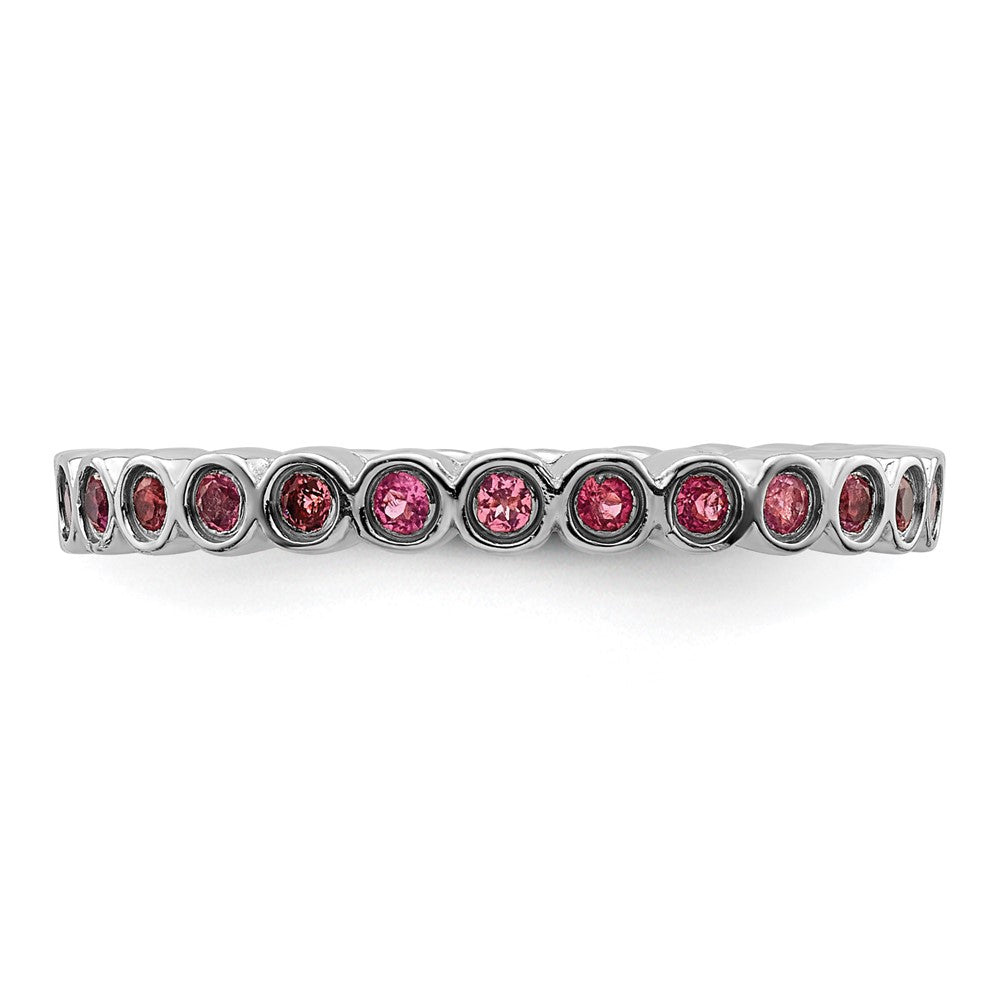 Sterlingsilber Stapelbar Expressions Rosa Turmalin Ring