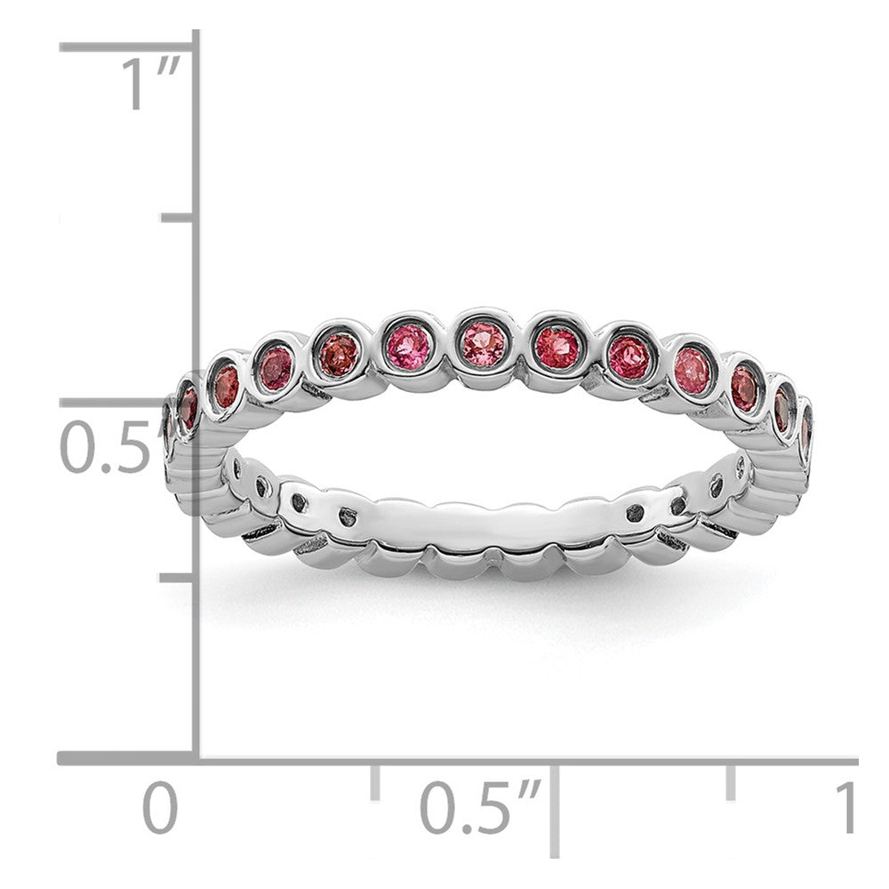Sterlingsilber Stapelbar Expressions Rosa Turmalin Ring