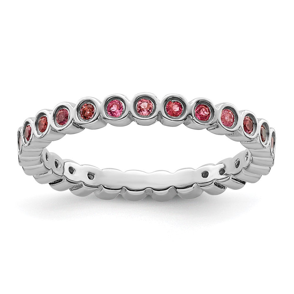 Sterlingsilber Stapelbar Expressions Rosa Turmalin Ring