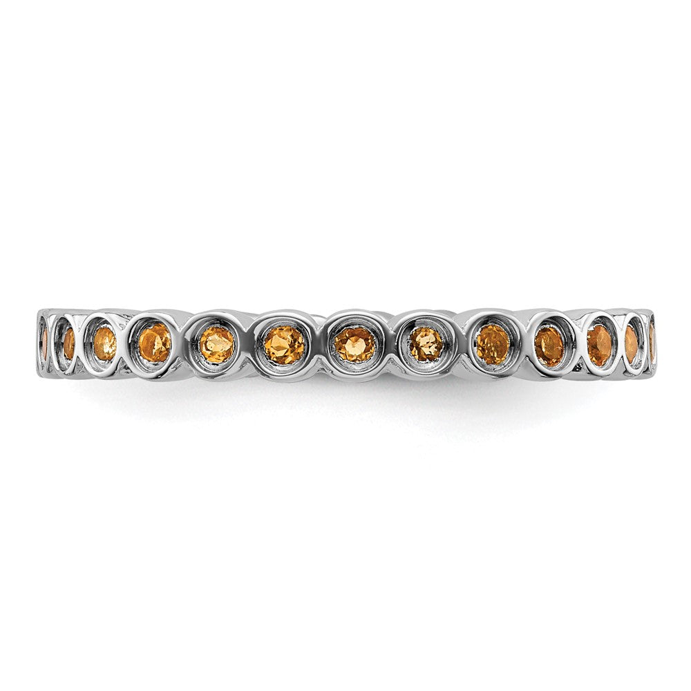 Sterlingsilber Stapelbar Expressions Citrin Ring