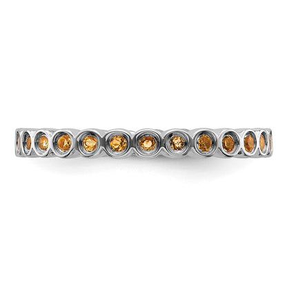 Sterlingsilber Stapelbar Expressions Citrin Ring