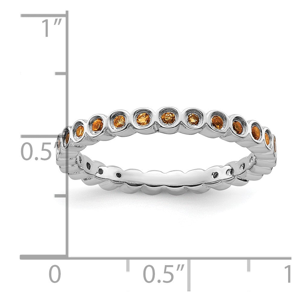 Sterlingsilber Stapelbar Expressions Citrin Ring