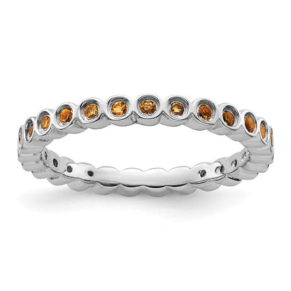 Sterlingsilber Stapelbar Expressions Citrin Ring