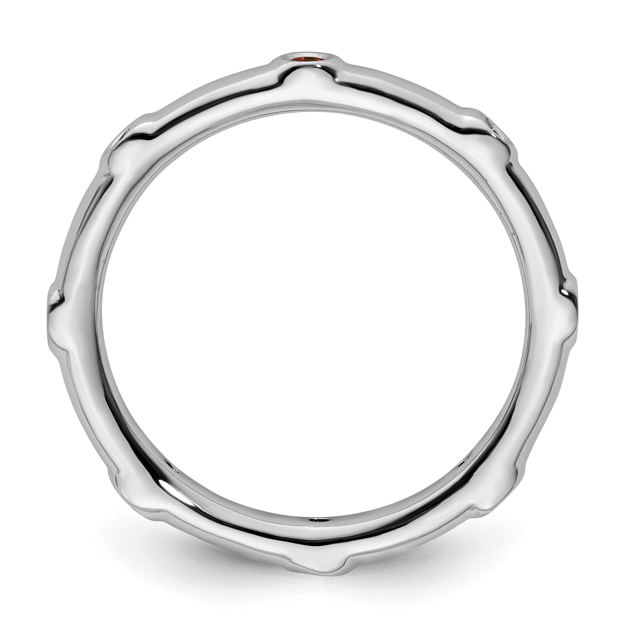 Sterlingsilber Stapelbar Expressions Granat Ring
