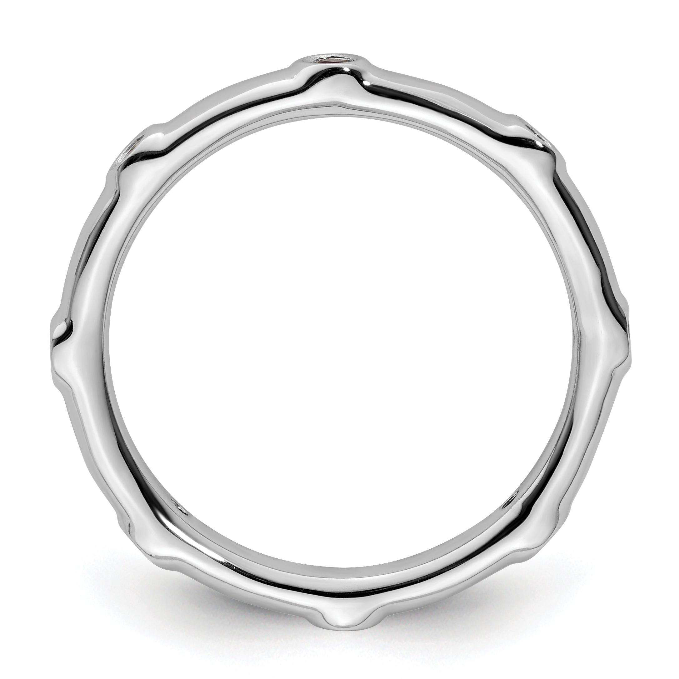 Sterlingsilber Stapelbar Expressions Amethyst Ring