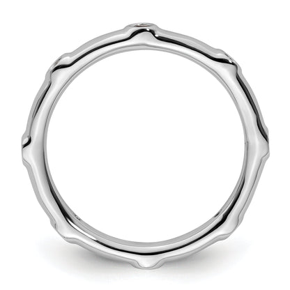 Sterlingsilber Stapelbar Expressions Amethyst Ring