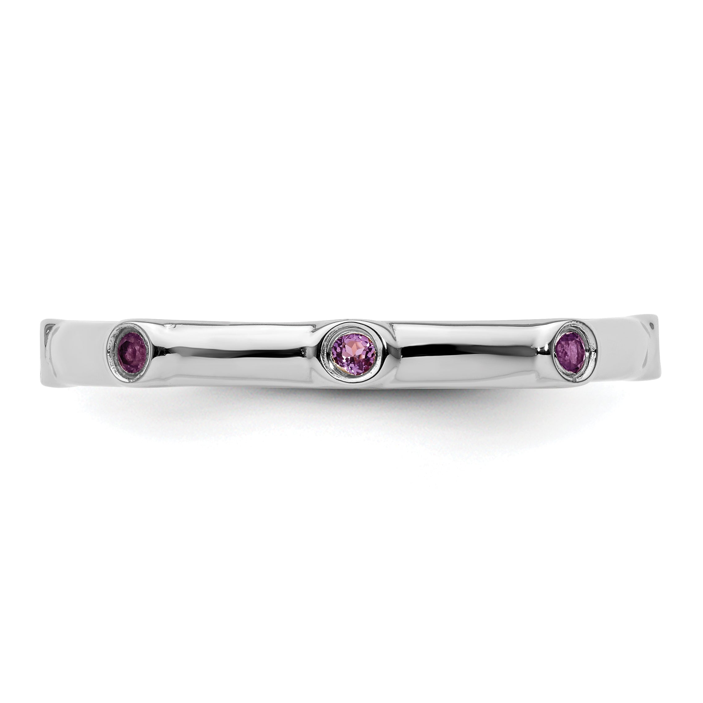 Sterlingsilber Stapelbar Expressions Amethyst Ring