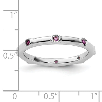 Sterlingsilber Stapelbar Expressions Amethyst Ring
