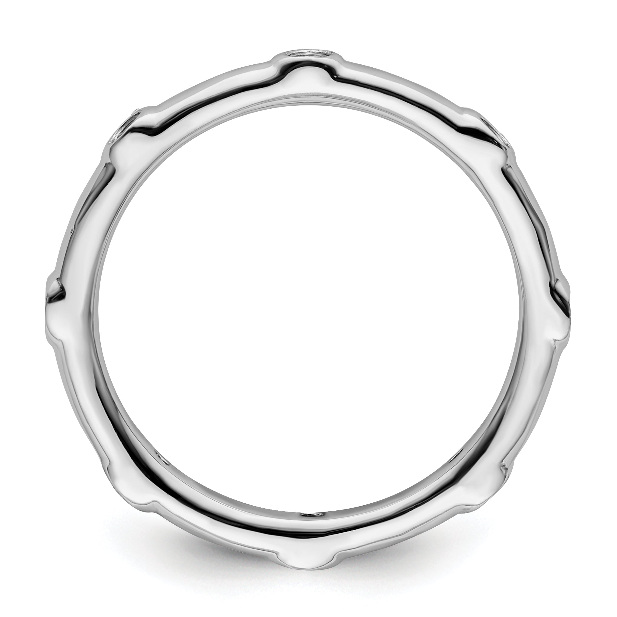 Sterlingsilber Stapelbar Expressions Aquamarin Ring