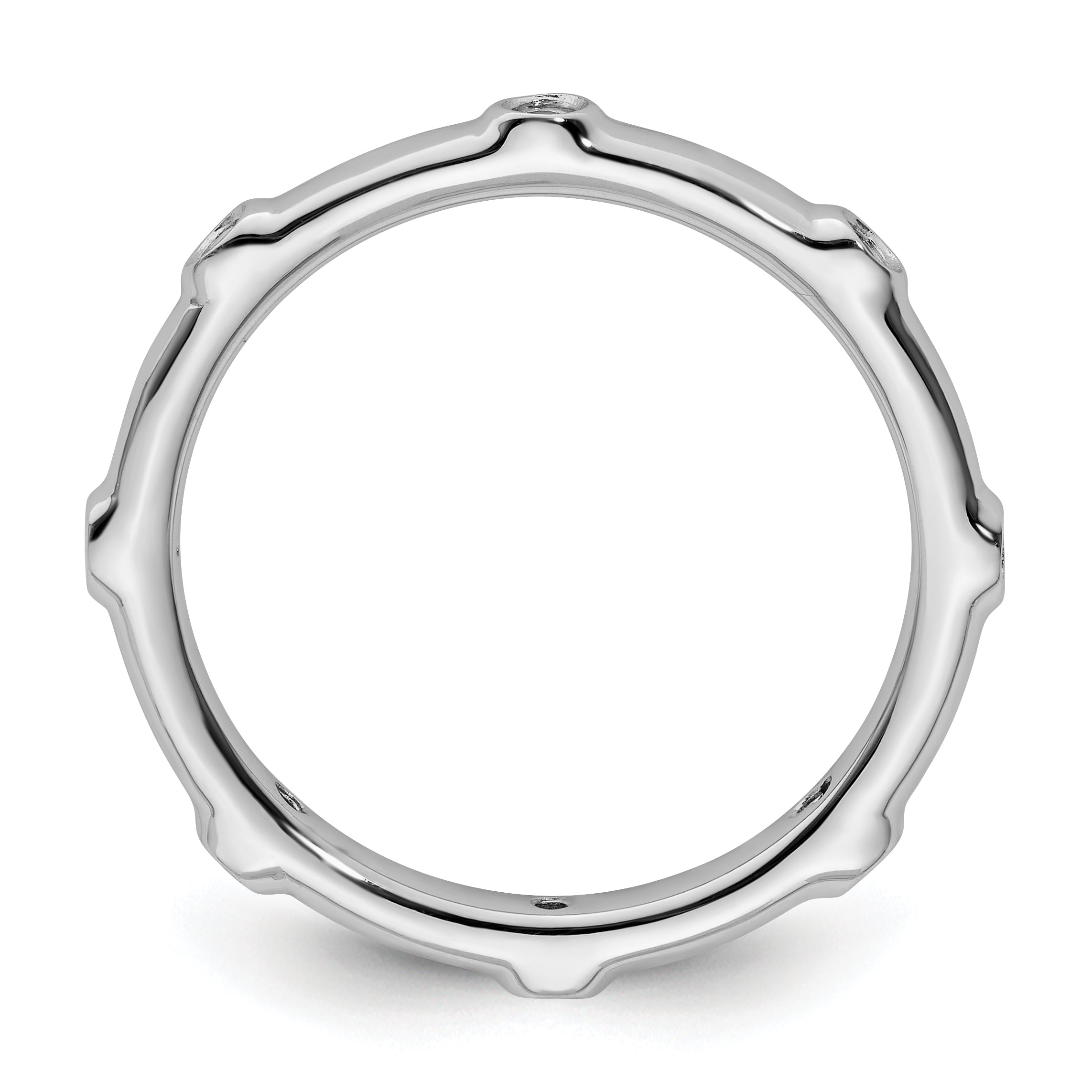 Sterlingsilber Stapelbar Expressions Weiß Topas Ring