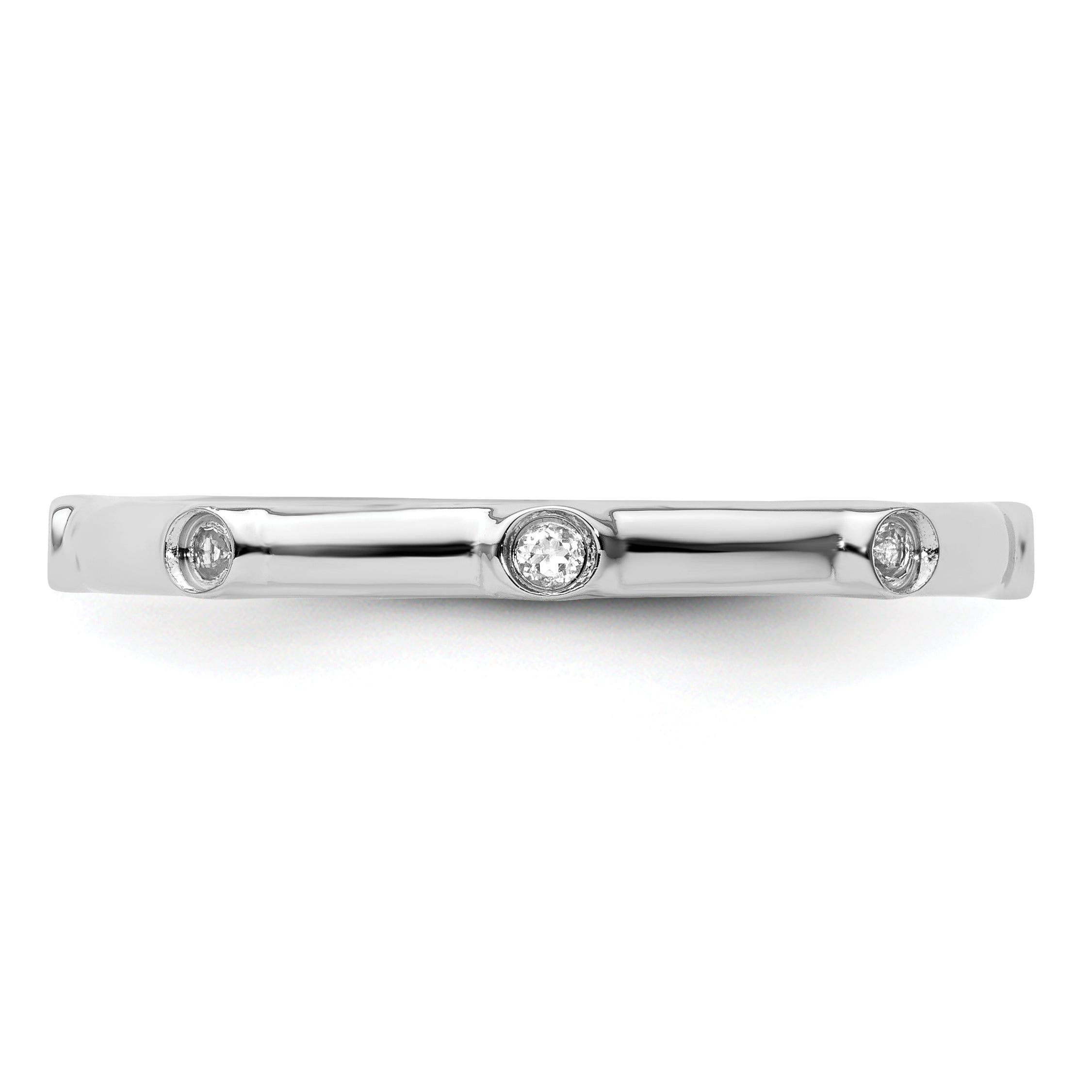 Sterlingsilber Stapelbar Expressions Weiß Topas Ring