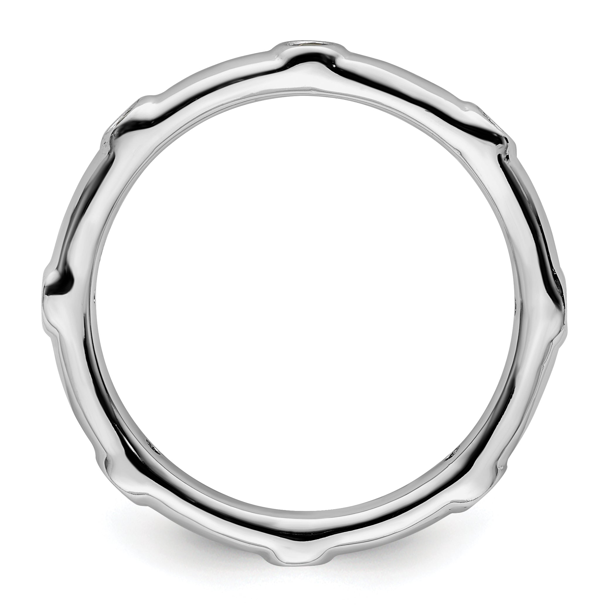 Sterlingsilber Stapelbar Expressions Erzeugt Smaragd Ring