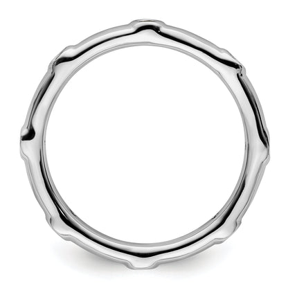 Sterlingsilber Stapelbar Expressions Erzeugt Smaragd Ring