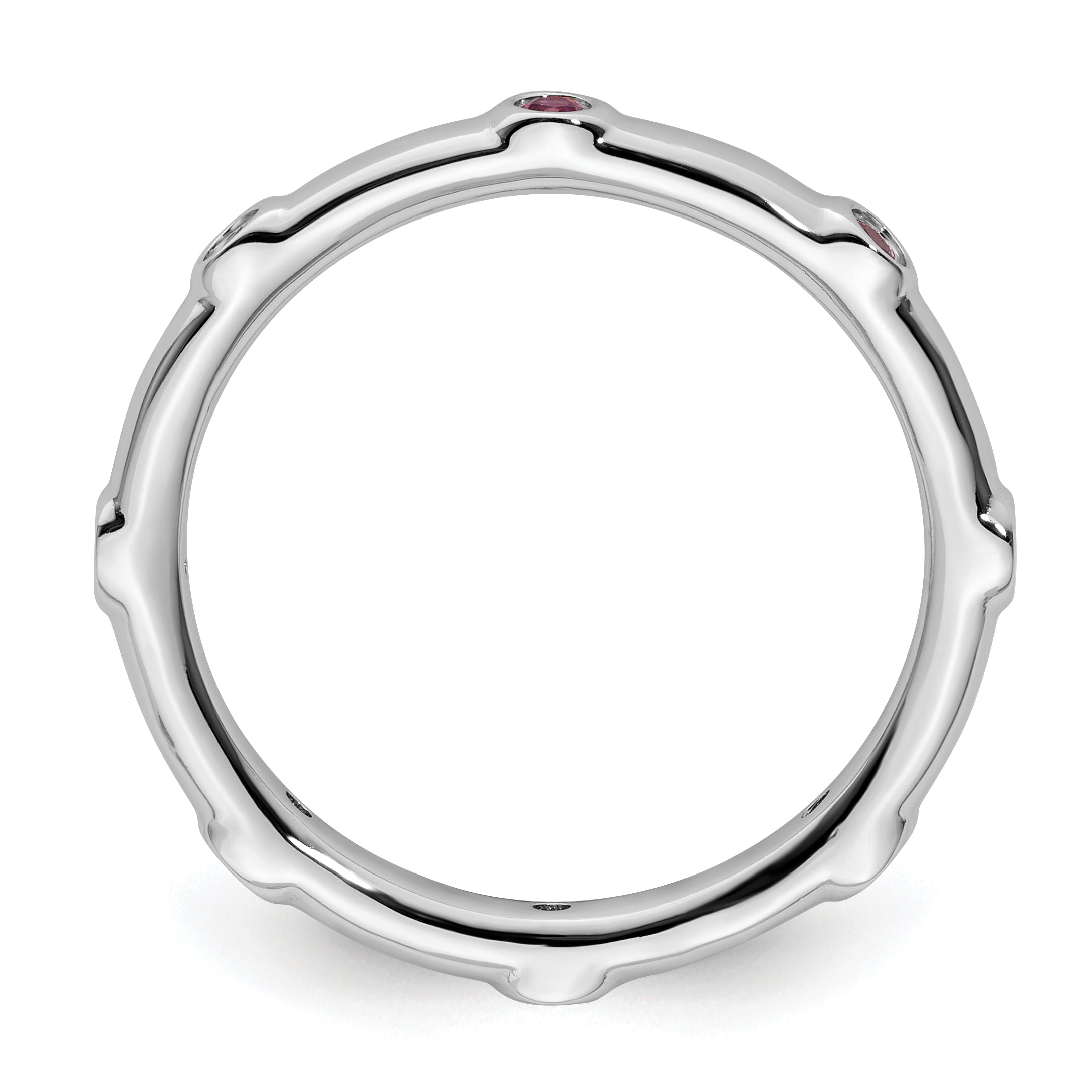 Sterlingsilber Stapelbar Expressions Rhodolith Granat Ring