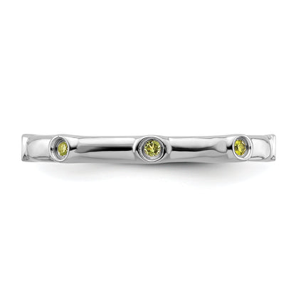 Sterlingsilber Stapelbar Expressions Peridot Ring