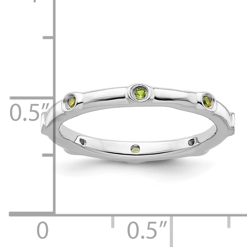 Sterlingsilber Stapelbar Expressions Peridot Ring