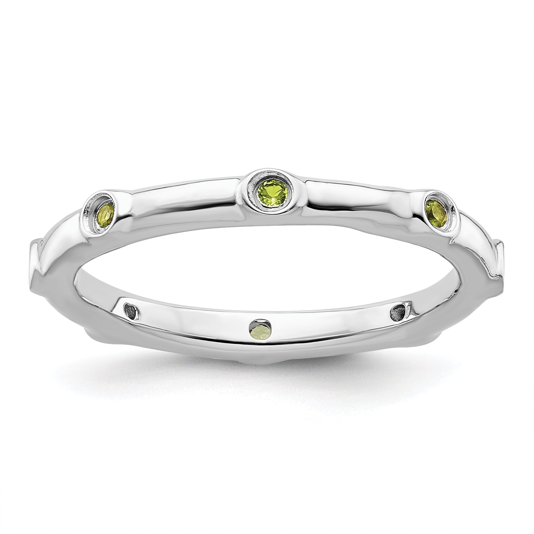 Sterlingsilber Stapelbar Expressions Peridot Ring