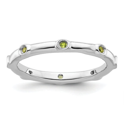 Sterlingsilber Stapelbar Expressions Peridot Ring