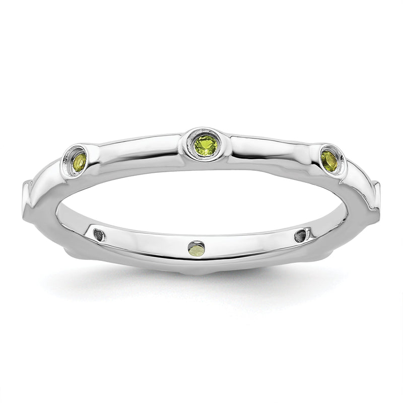 Sterlingsilber Stapelbar Expressions Peridot Ring