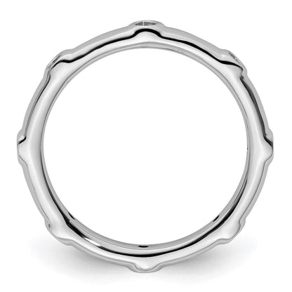 Sterlingsilber Stapelbar Expressions Erzeugt Saphir Ring