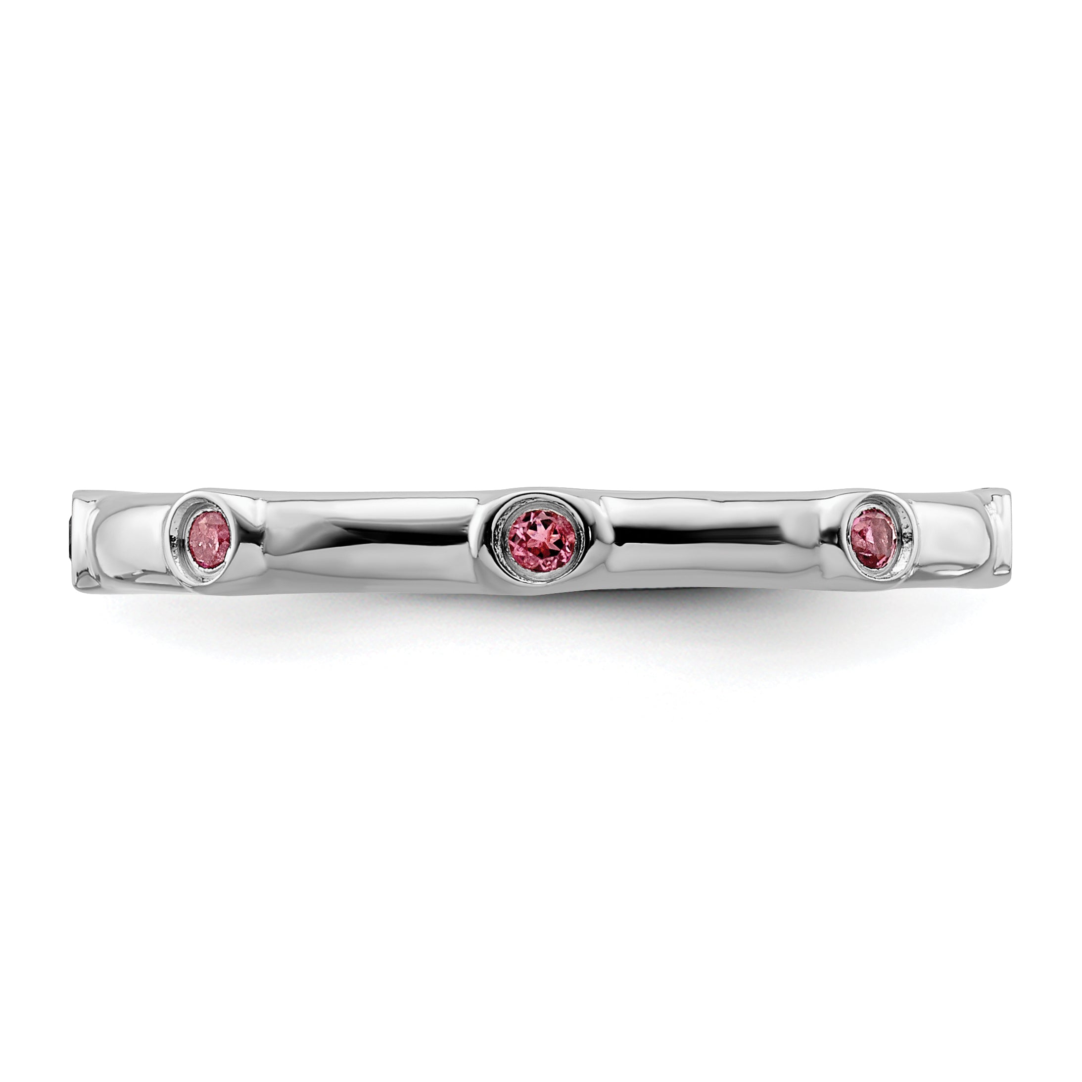 Sterlingsilber Stapelbar Expressions Rosa Turmalin Ring