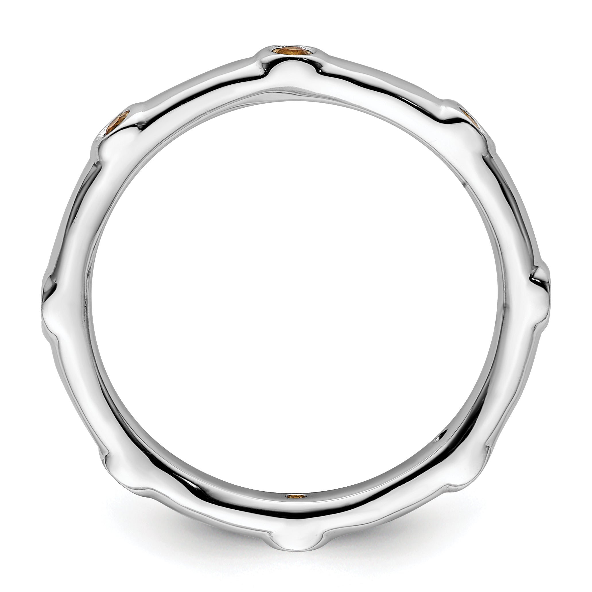 Sterlingsilber Stapelbar Expressions Citrin Ring