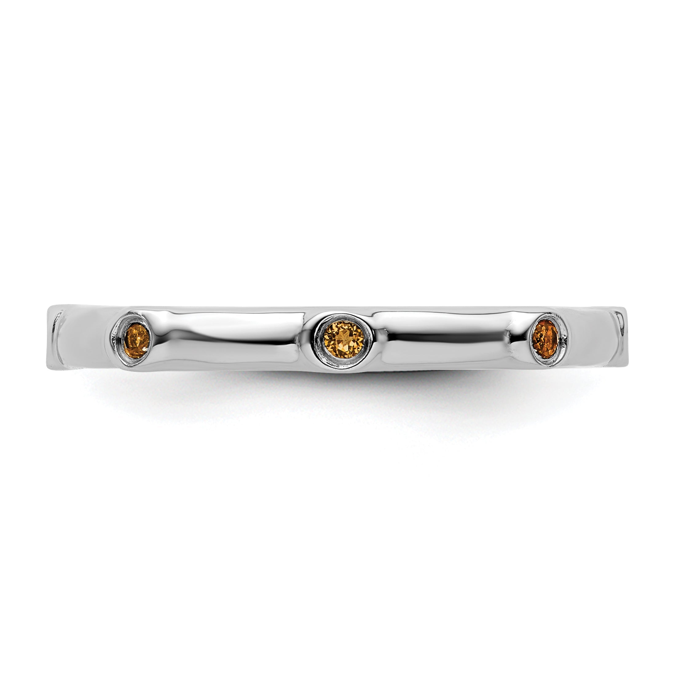 Sterlingsilber Stapelbar Expressions Citrin Ring