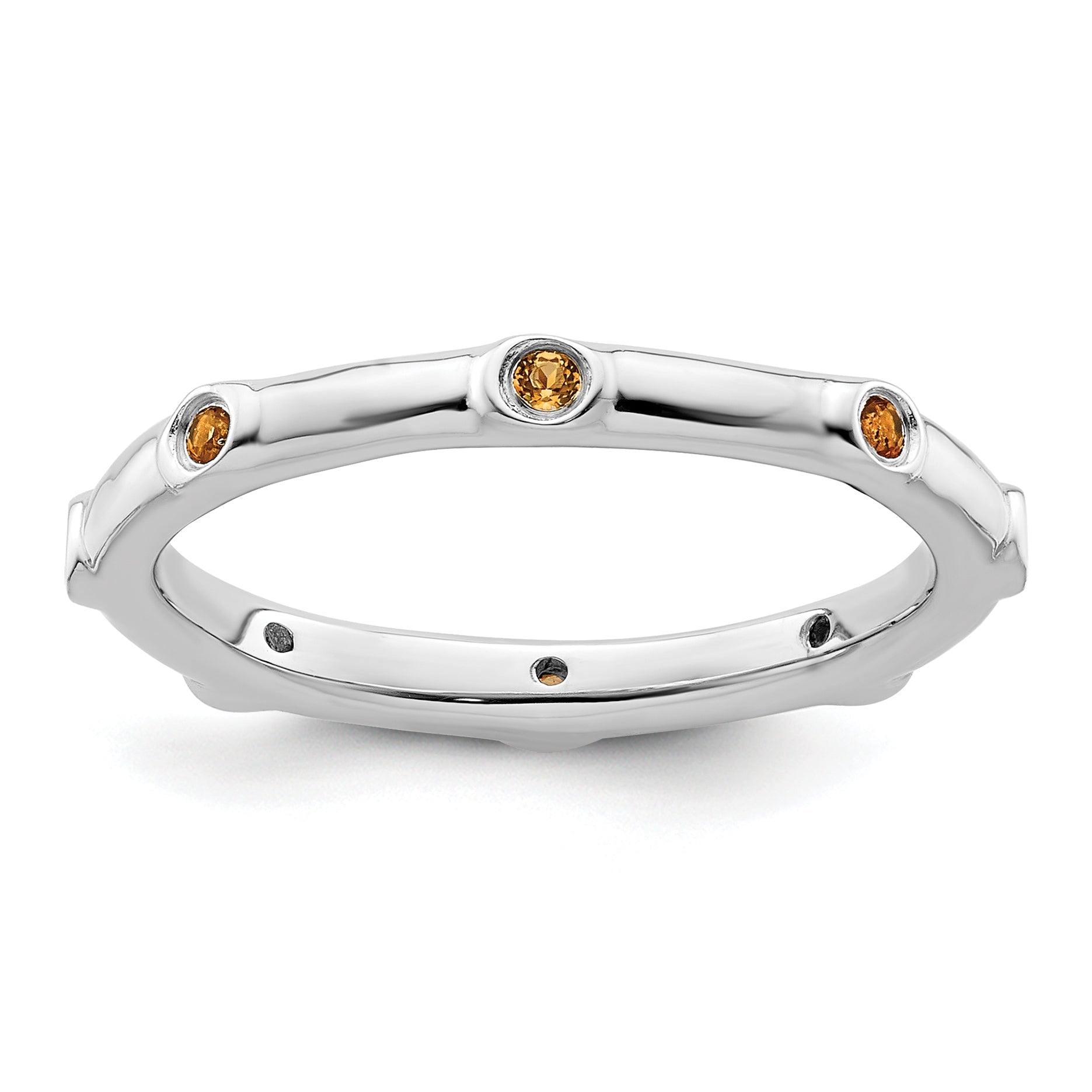 Sterlingsilber Stapelbar Expressions Citrin Ring
