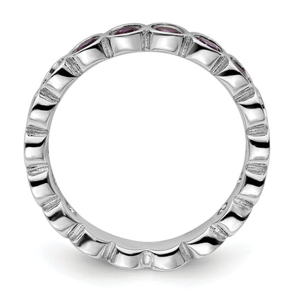 Sterlingsilber Stapelbar Expressions Amethyst Ring