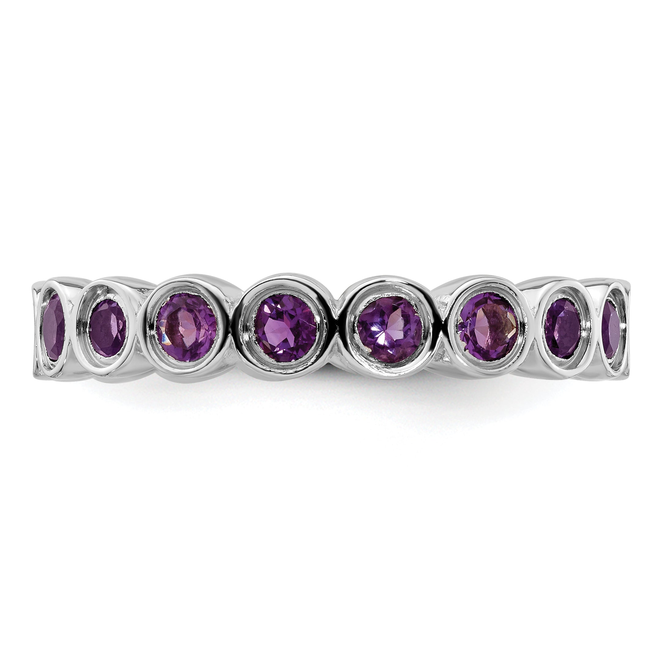 Sterlingsilber Stapelbar Expressions Amethyst Ring