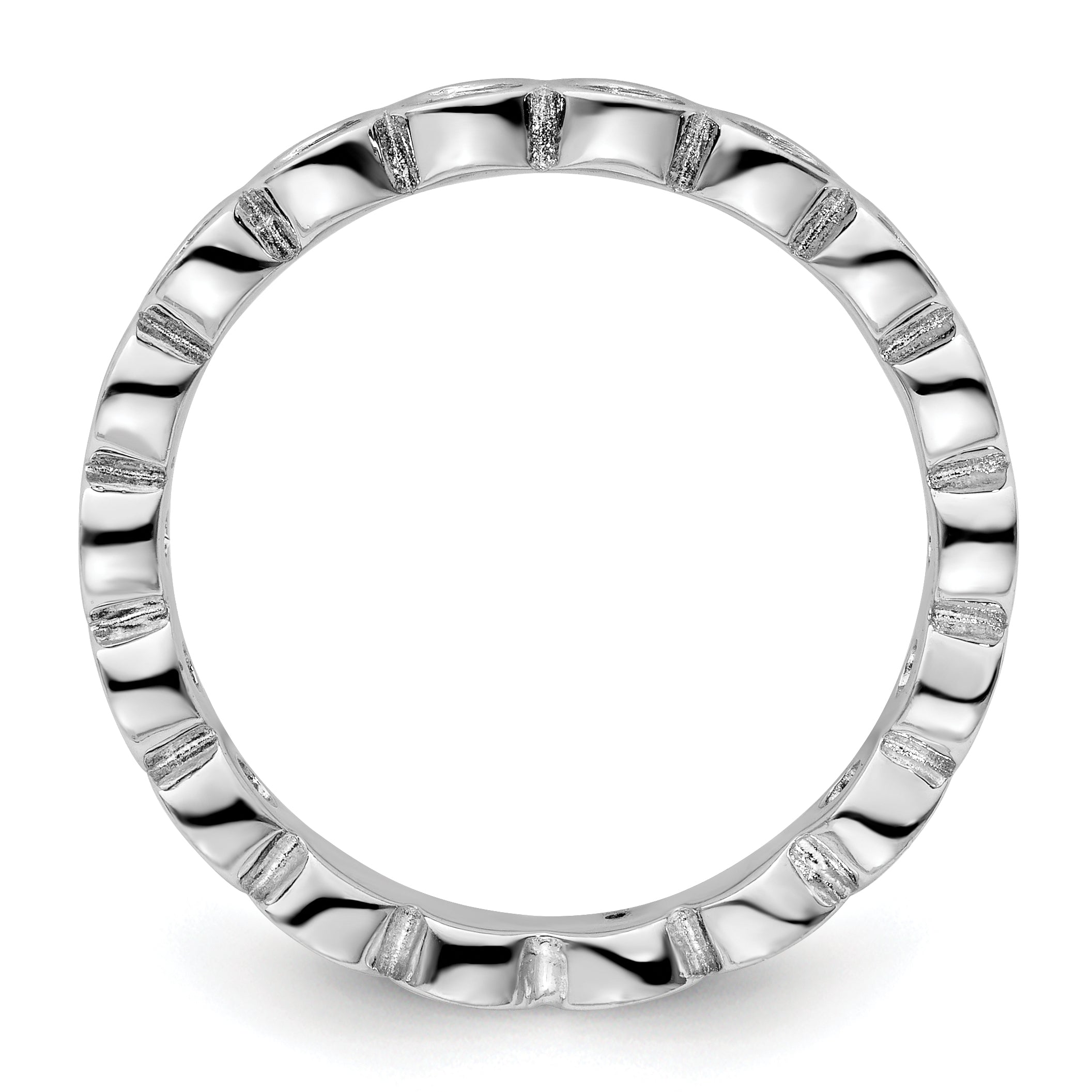Sterlingsilber Stapelbar Expressions Aquamarin Ring