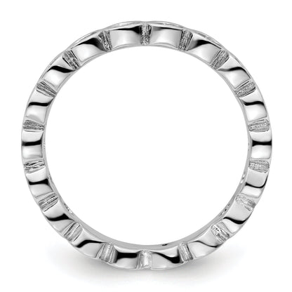 Sterlingsilber Stapelbar Expressions Aquamarin Ring