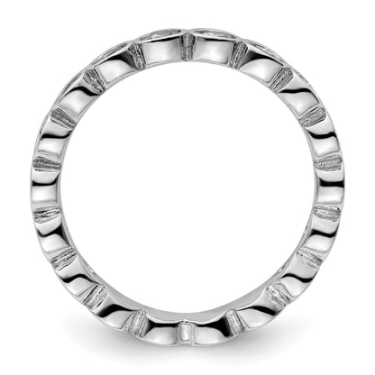 Sterlingsilber Stapelbar Expressions Weiß Topas Ring