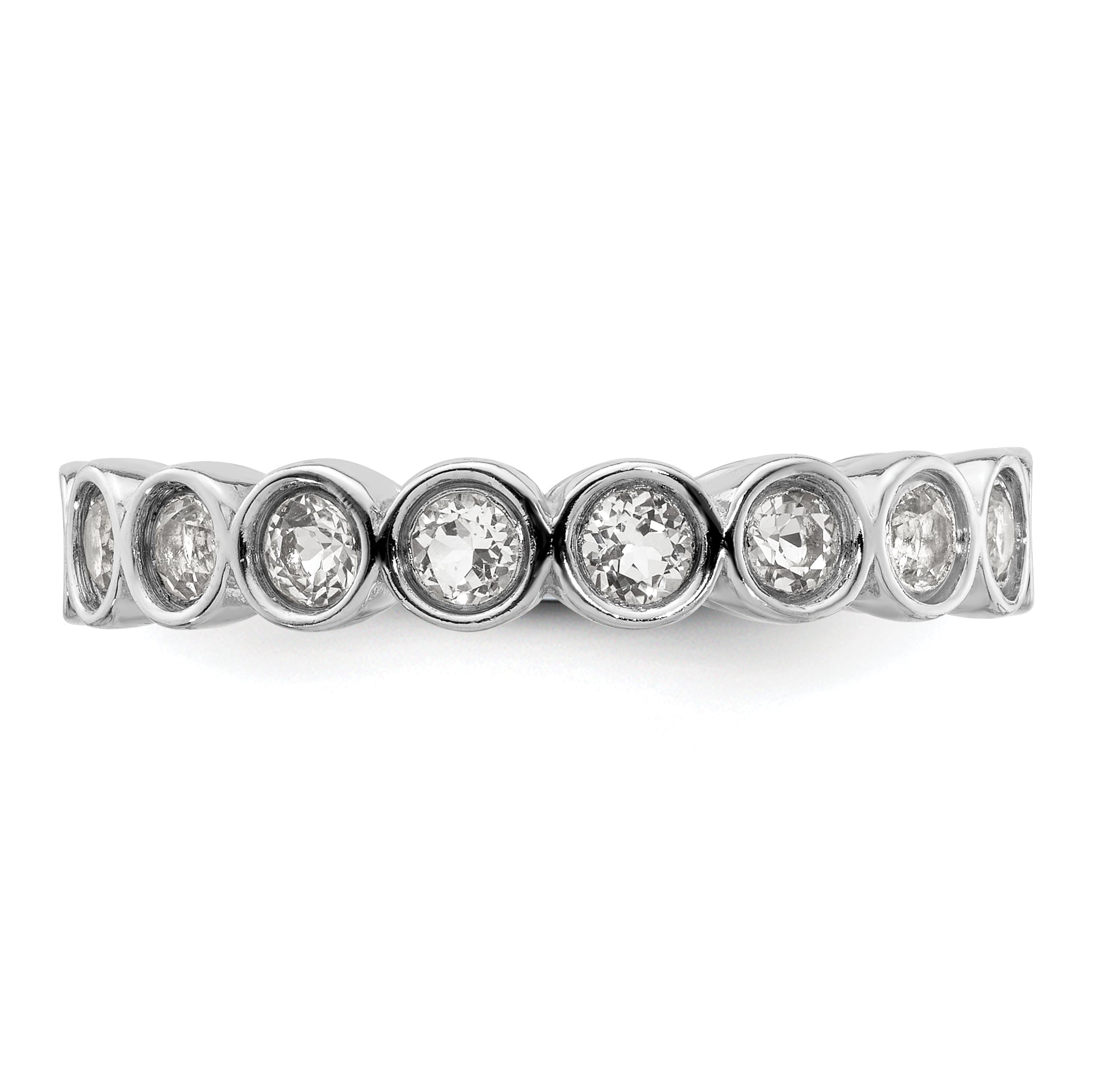 Sterlingsilber Stapelbar Expressions Weiß Topas Ring