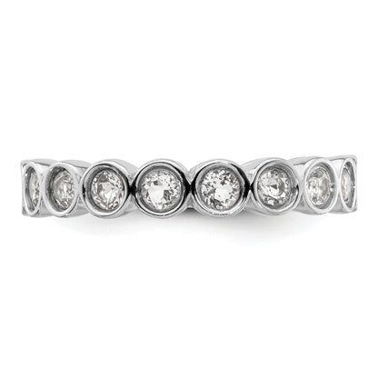 Sterlingsilber Stapelbar Expressions Weiß Topas Ring