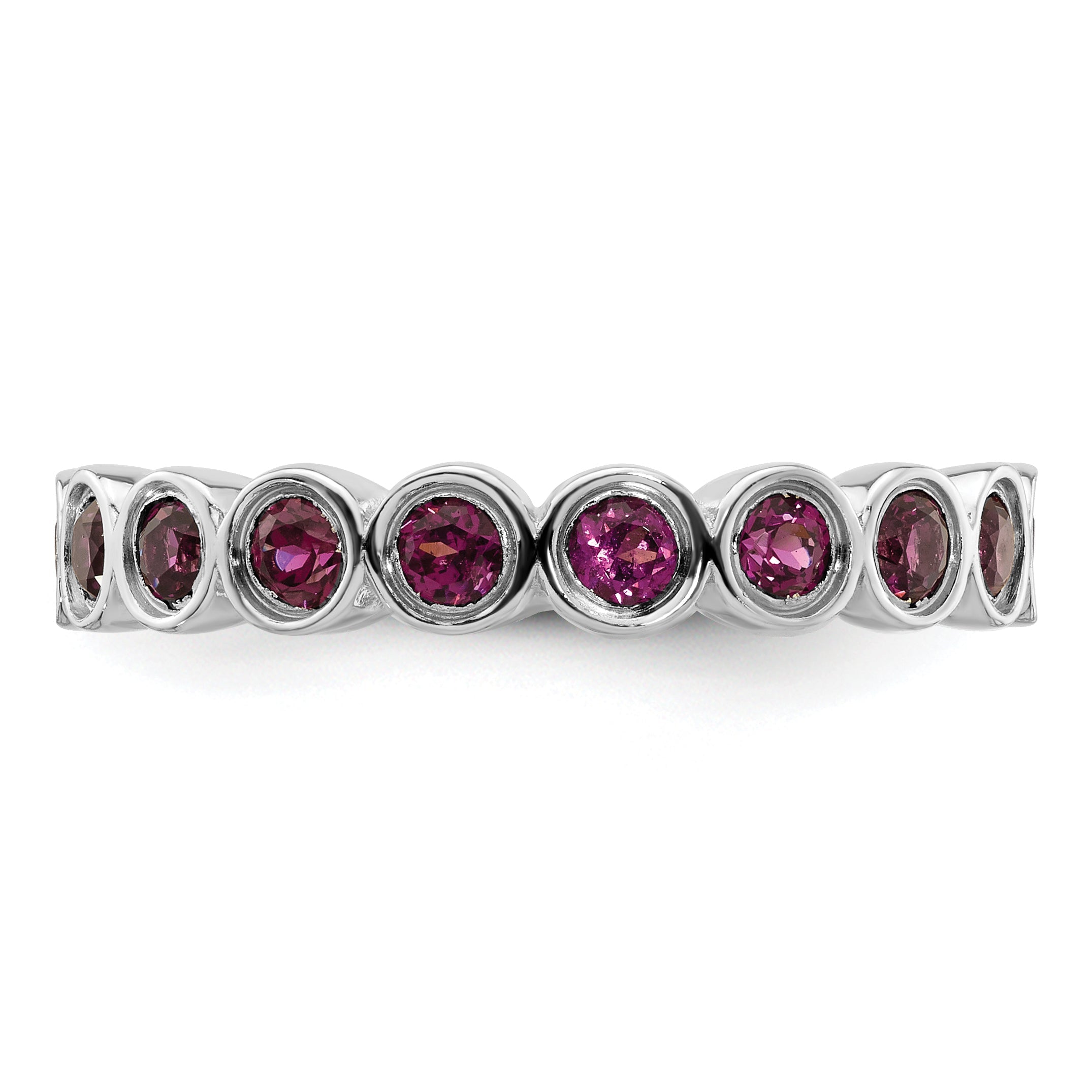 Sterlingsilber Stapelbar Expressions Rhodolith Granat Ring