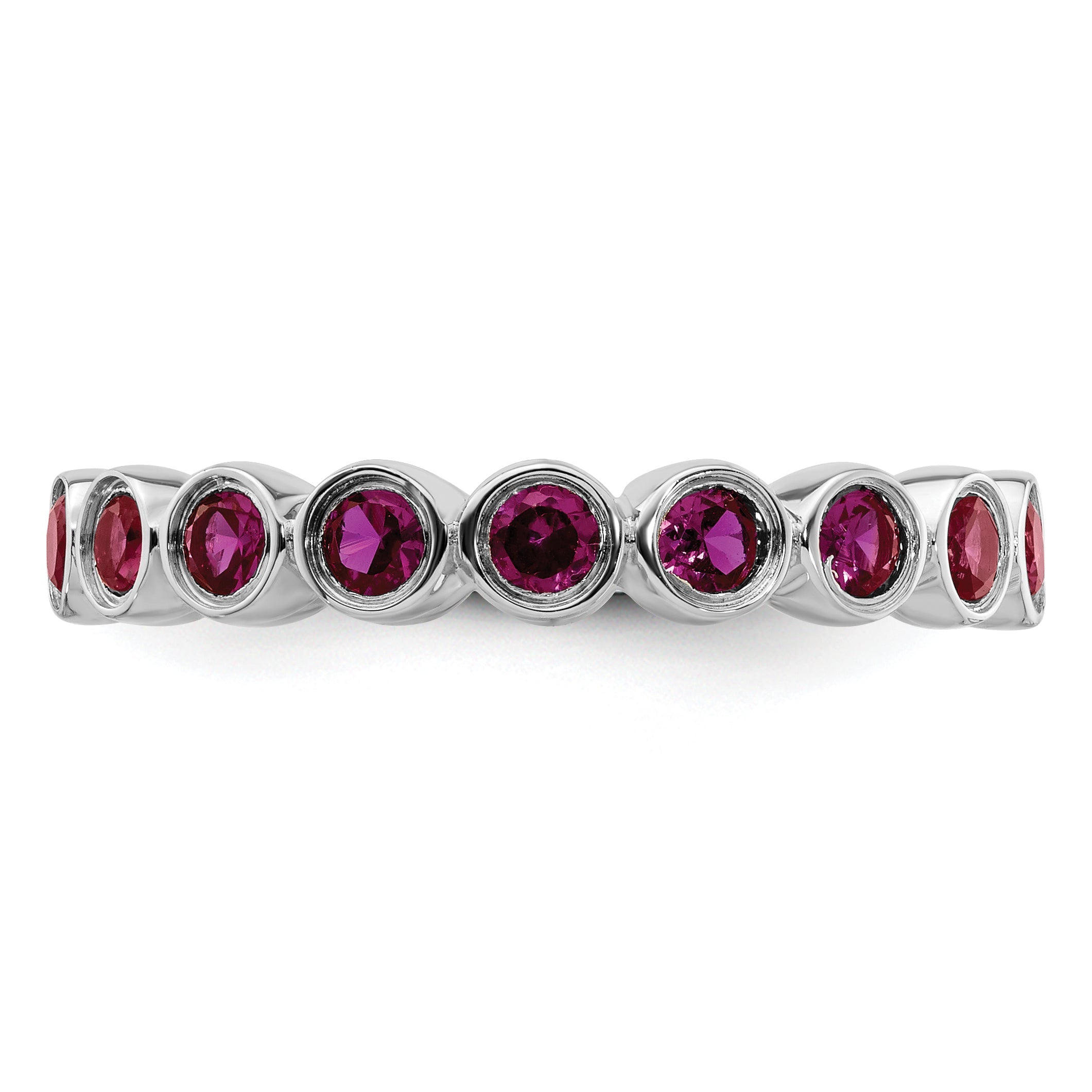 Sterlingsilber Stapelbar Expressions Erzeugt Rubin Ring