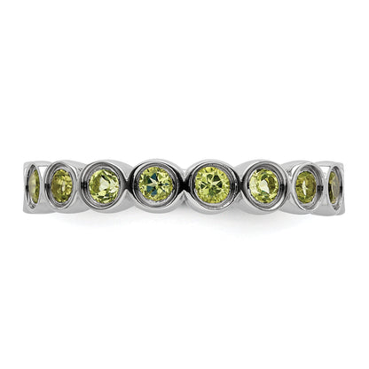 Sterlingsilber Stapelbar Expressions Peridot Ring