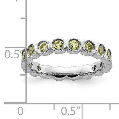 Sterlingsilber Stapelbar Expressions Peridot Ring