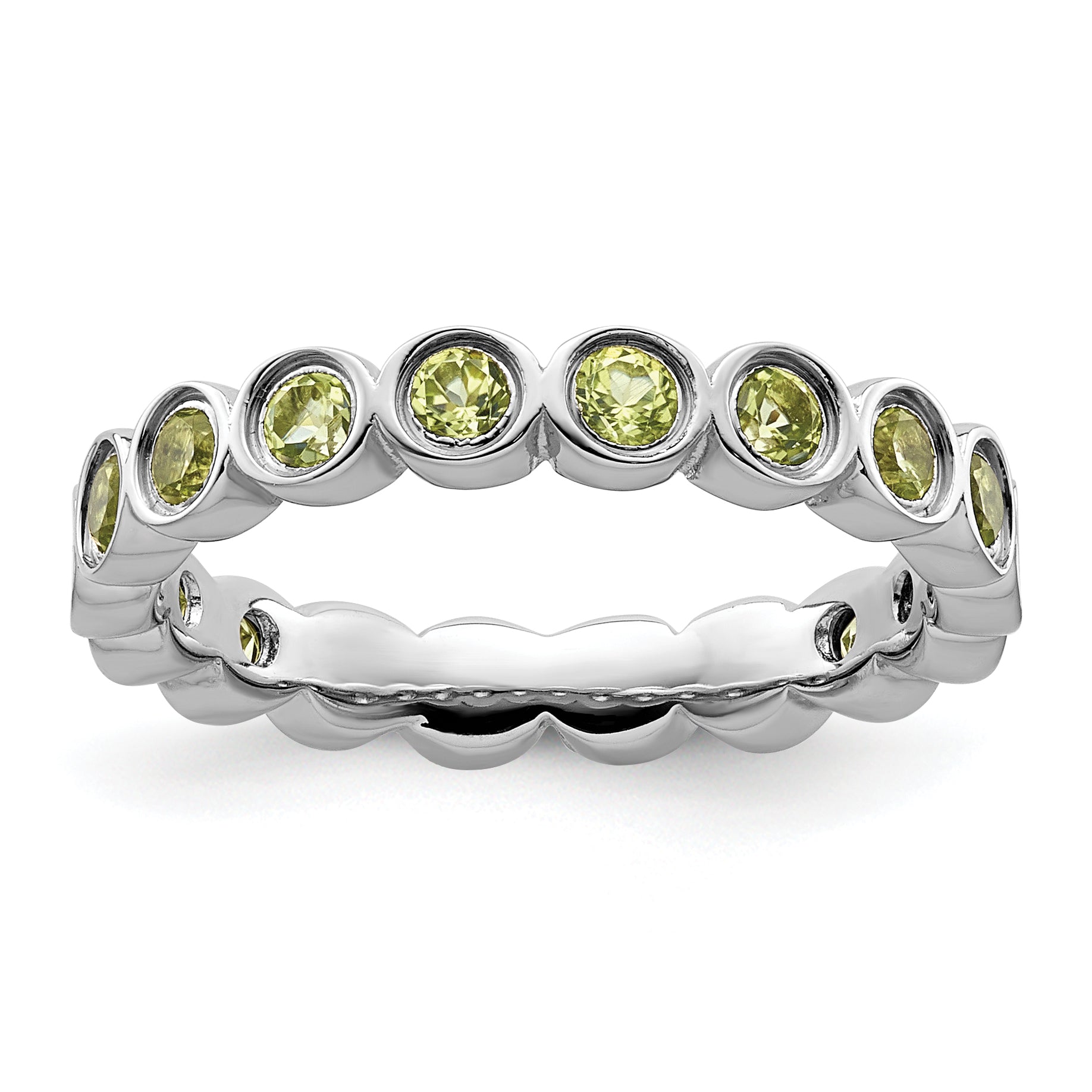 Sterlingsilber Stapelbar Expressions Peridot Ring