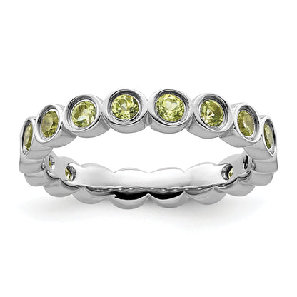 Sterlingsilber Stapelbar Expressions Peridot Ring
